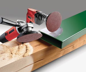 QUICK-STICK sanding discs for wood and metal, aluminium oxide, Ø 115 mm, punched