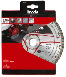 Diamond Cutting Disc, Turbo Rim, Ø 200 x 25.4 x 2.6 mm