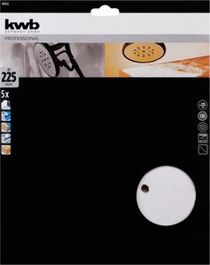 QUICK-STICK Schleifscheiben, HOLZ & LACK, Silberschliff, Ø 225 mm, gelocht