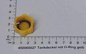 Tankdeckel mit O-Ring gelb