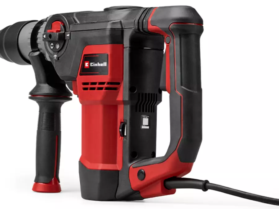A broca de percussão Einhell TE-RH 40/15 3F +2 com punho principal com amortecimento de vibrações e superfícies Softgrip para uma pegada segura.