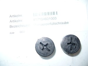 Wassereinfüllschraube