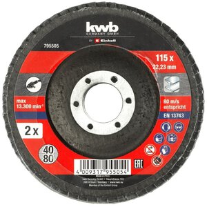 2 Abr. Flap discs 115 40/80
