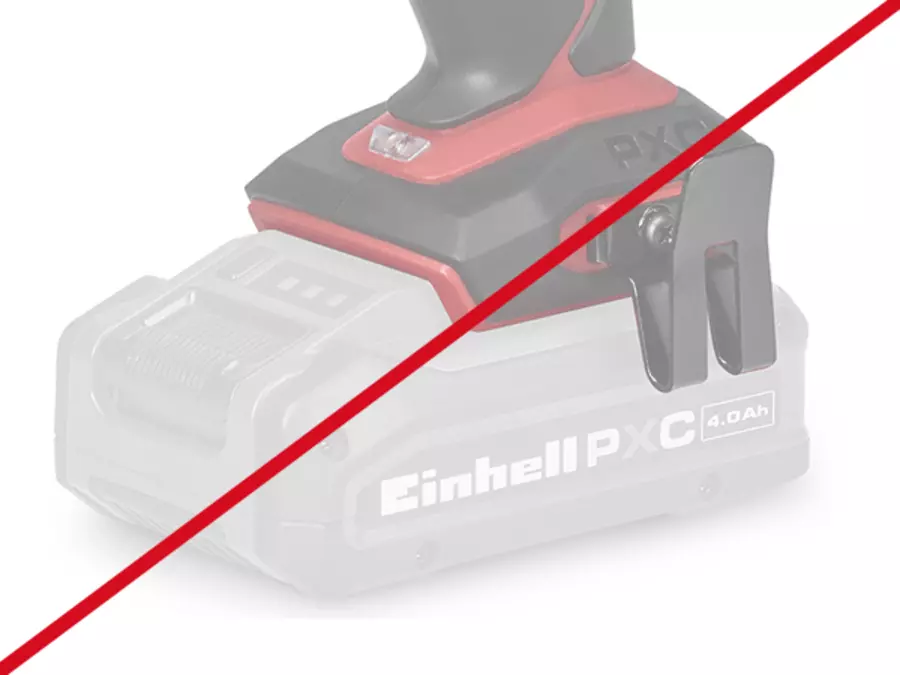 The Einhell cordless drill driver TE-CD 18/50 Li - Solo without battery, the battery is shown greyed out.