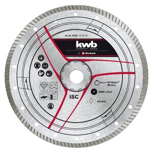Diamond Cutting Disc, Turbo Rim, Ø 250 x 25.4 x 2.8 mm