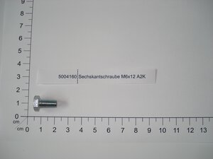hexagon head screw M6x12 A2K