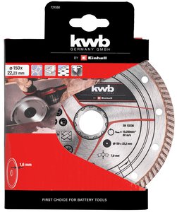 Diamond Cutting Disc, Turbo Rim, Extra Thin, Ø 150 x 1.6 mm