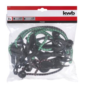 Set de cordeles tensores de toldo de lona, <br>8 piezas