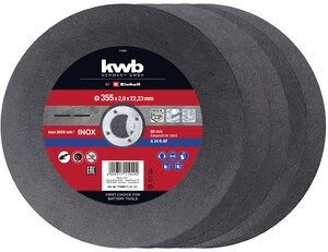 5-pc. Thin Cutting Discs Set, Inox, Ø 230 x 2 mm