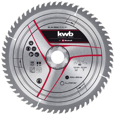 TCT circ saw blade 254x30 T60