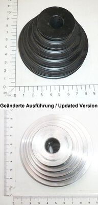 Gusseisen 8,55"" 2 Nut Doppelriemen B-Abschnitt 5L Riemenscheibe Mit 1