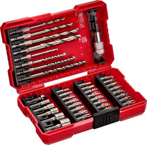 Universal bit and drill bit set 39 pcs, in L box