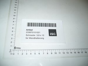 Schraube für Wandhalterung