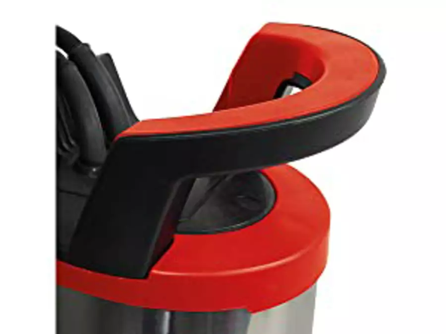 Ergonomic carrying handle on the Einhell combination dirt water pump GE-DP 7330 LL in black and red.