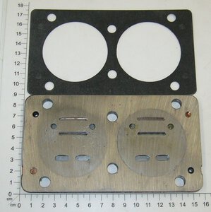 Ventilplatte mit Dichtungen