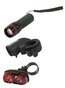 LED Fahrradleuchten Set, 3-tlg.