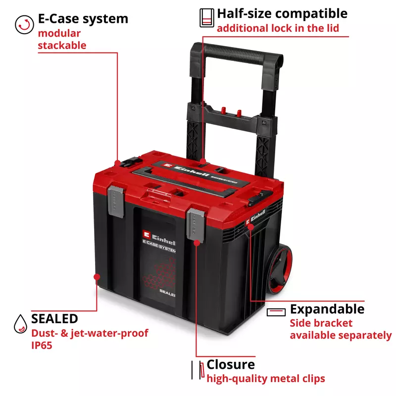 Einhell System Carrying Case E-Case L with wheels SEALED