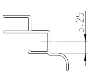 Fensterseiten-Profil, 580 mm