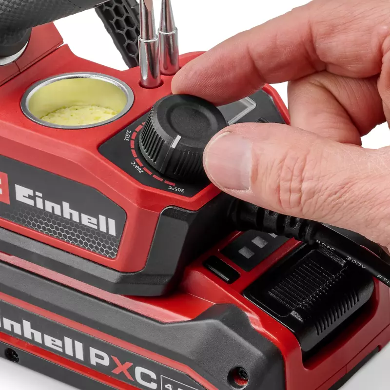 Einhell TE-SI 18/480 Li E-Solo akumulatorski spajkalnik pri delu