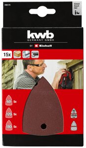 15-pc.Delta Sandpaper Set, 150 x 100 mm