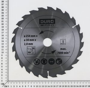 blade 254*30(24 teeth) -Duro