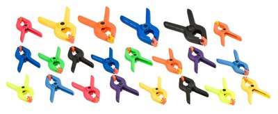 Plastic spring clamps, 22 pcs.