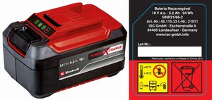 battery 18V 5.2Ah PXC (BR)