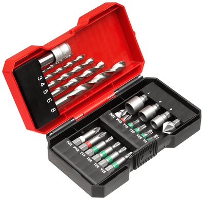 Bit drill set 22 pcs. S-Box