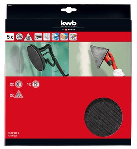 5-pc. (Delta) Sanding Mesh Set, Ø 225 mm