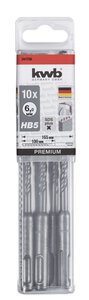 HB 5 SDS plus Hammerbohrer, 165/100 mm, 6mm, 10Stck, PRE