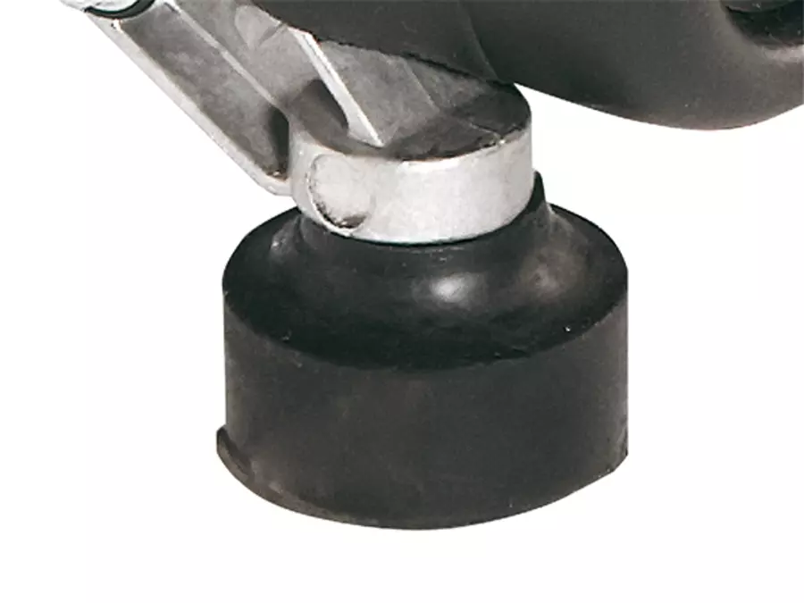 Close-up of a support foot on the Einhell TC-PG 900 power generator on a white background.