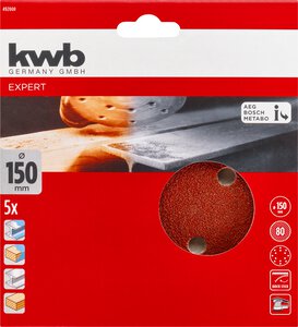 QUICK-STICK sanding discs for wood and metal, aluminium oxide, Ø 115 mm, punched