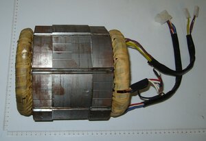 5KW 3 phase brush stator assy