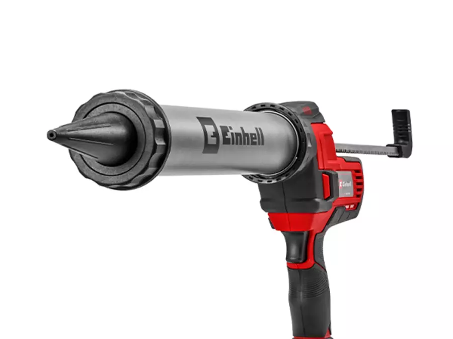 The Einhell cordless cartridge gun TE-SG 18/600 B Li - Solo with rotating foil pack holder, shown against a white background.