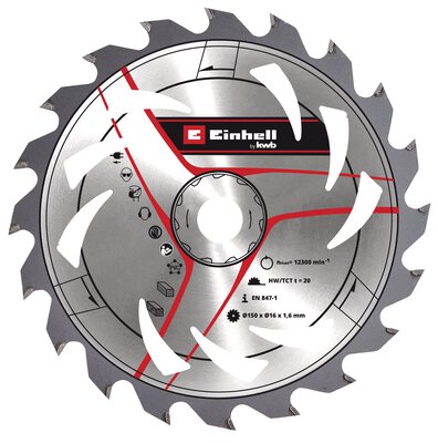 Sägebl HM Mit-Dü 150x16 Z20 - Ersatzteile / Zubehör - Einhell Service