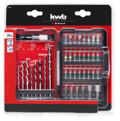 39pcs HSS drill bits set L-Box