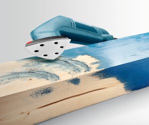 QUICK-STICK Schleifdreiecke, HOLZ & LACK, Silberschliff, 96 mm, SB