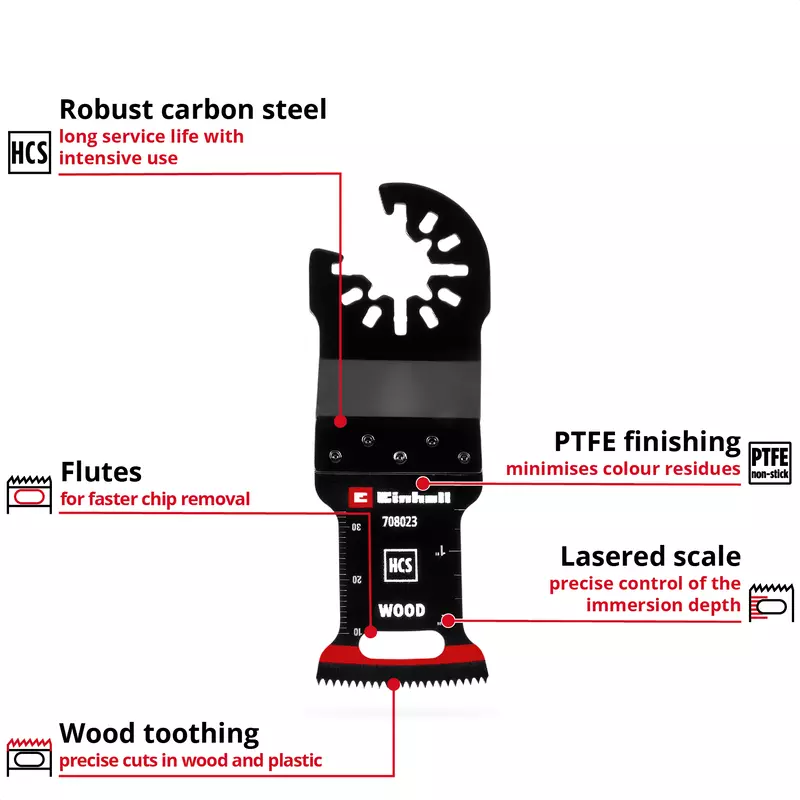 Einhell MT plunge-cut saw blades HCS Plunge Saw Blade, Curved, 32 x 40 mm