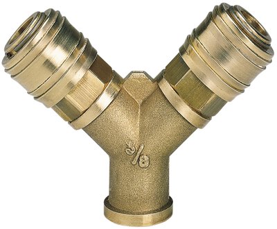Verteiler, 2 Schnellk, R3/8