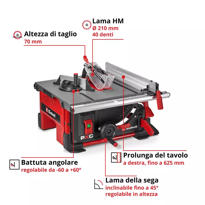 Einhell Banco sega a batteria TE-TS 36/8 T Li-Solo