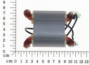 Stator with inductor and prote