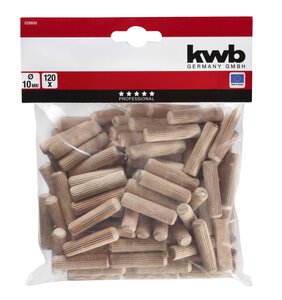 Wooden dowels, wallet, large pack