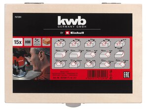 Router bit set 8 mm 15 pcs.