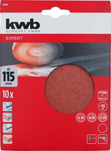 QUICK-STICK sanding discs for wood and metal, aluminium oxide, Ø 115 mm