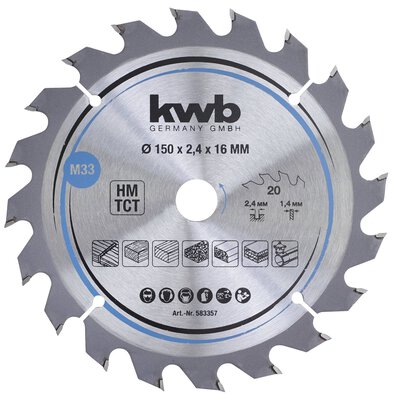 Spanplatten-Kreissägeblätter für Handkreissägen Ø 150 x 16 mm