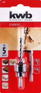 Holzspiralbohrer-Set mit Aufstecksenker und Tiefenstop, 3-tlg.