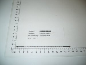 Sägeblatt 15th