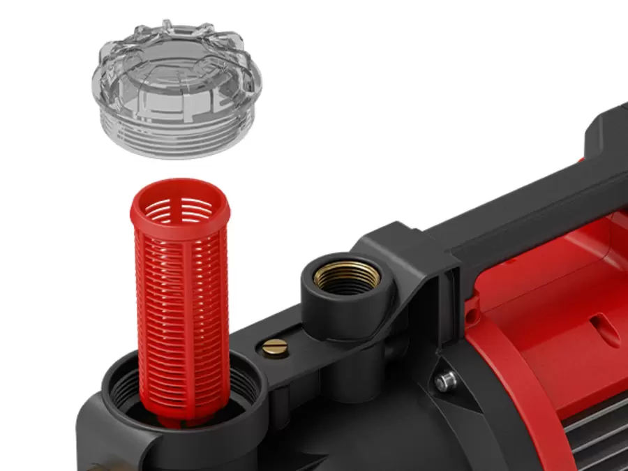 Entegre ön filtresi ve sökülmüş filtre kapağıyla Einhell GE-AW 8054 Otomatik Ev ve Bahçe Pompası.