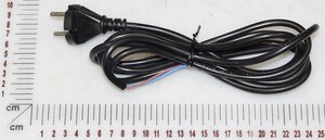 power cable with plug 2m