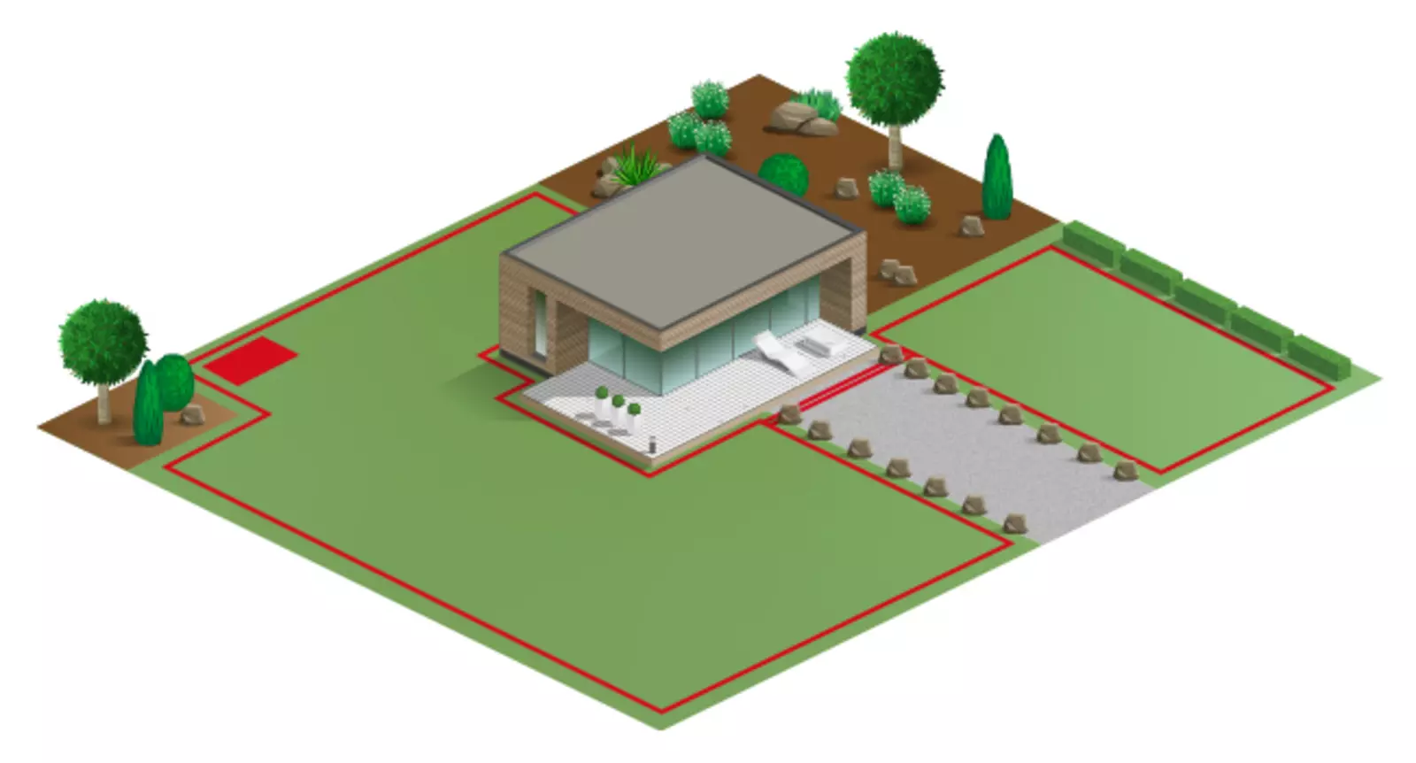 Second-Area-modus-voor-aparte-gazonvlakken